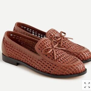 Like New J Crew Woven Classic Loafers 9 leather classic